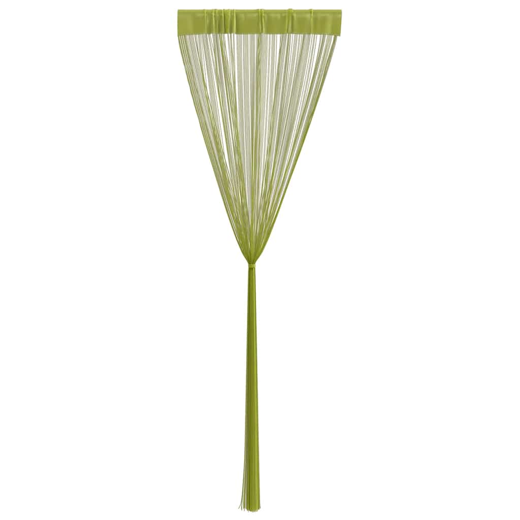 vidaXL Draperii cu franjuri, 2 buc., 100 x 250 cm, verde