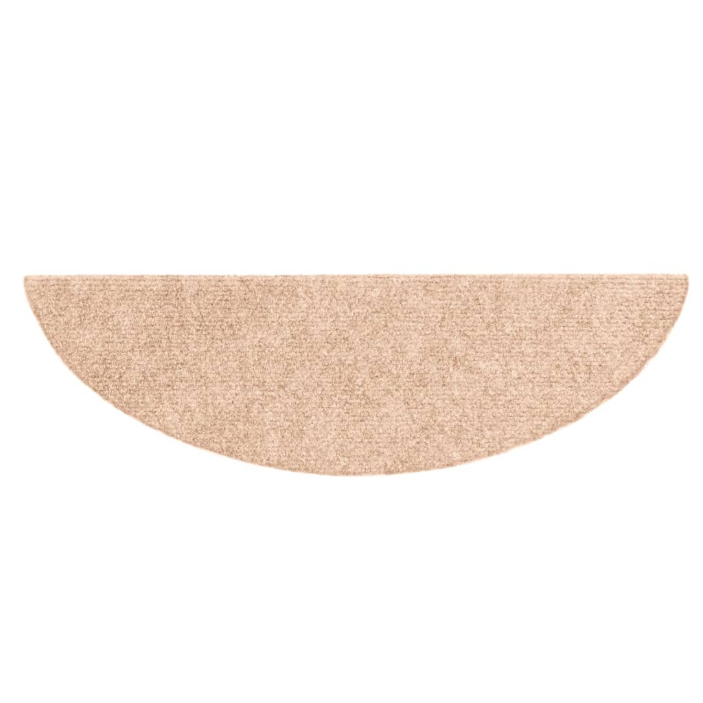 vidaXL Covorașe autoadezive pentru scări, 15 buc., 56x17x3 cm, crem, semirotunde vidaXL Covorașe autoadezive pentru scări, 15 buc., 56x17x3 cm, crem, semirotunde