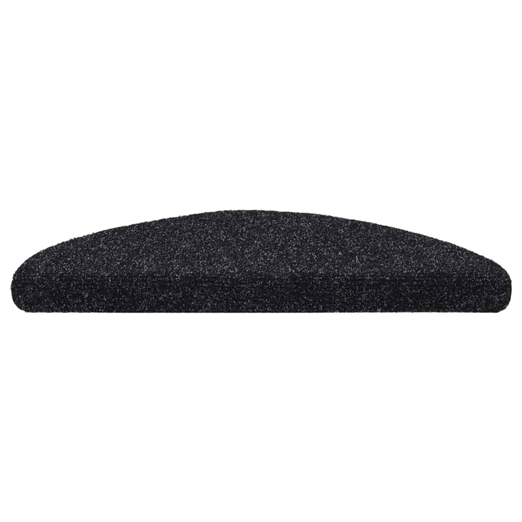 vidaXL Covorașe autoadezive pentru scări, 15 buc., 56x17x3 cm, negre, semirotunde vidaXL Covorașe autoadezive pentru scări, 15 buc., 56x17x3 cm, negre, semirotunde
