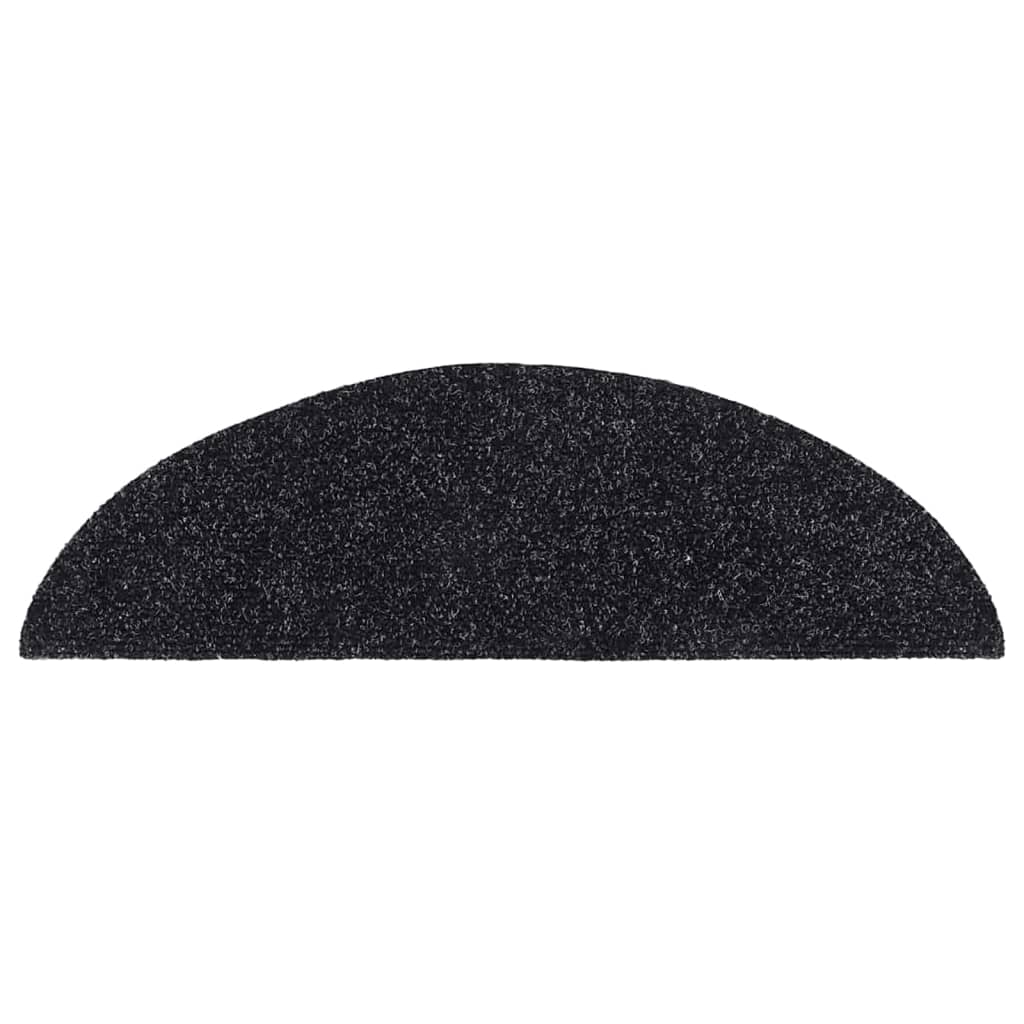 vidaXL Covorașe autoadezive pentru scări, 15 buc., 56x17x3 cm, negre, semirotunde vidaXL Covorașe autoadezive pentru scări, 15 buc., 56x17x3 cm, negre, semirotunde