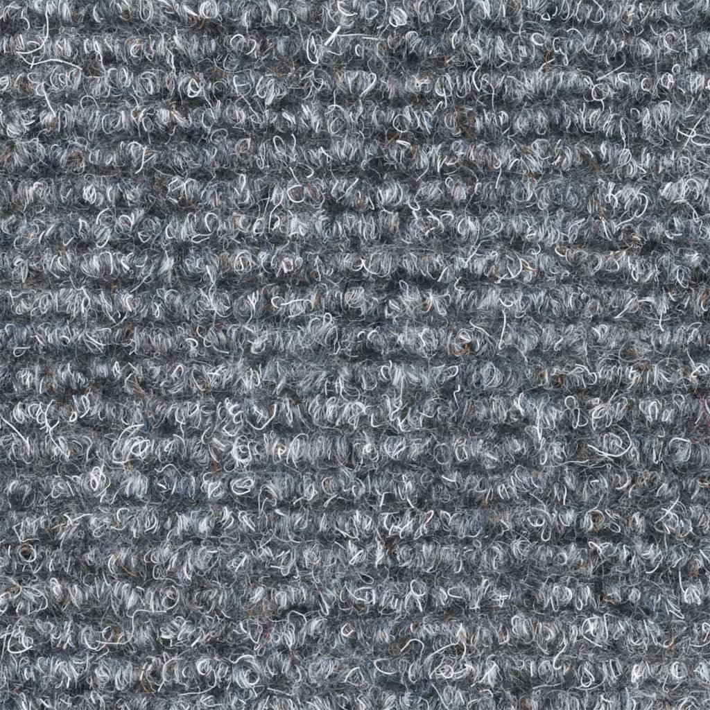 vidaXL Covorașe pentru scări autoadezive, 15 buc., 56x17x3 cm, gri deschis, semirotunde