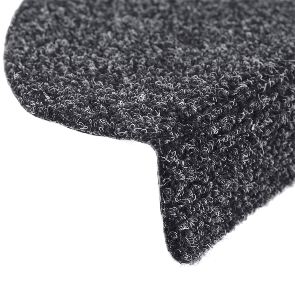 vidaXL Covorașe pentru scări autoadezive, 15 buc., 65x21x4 cm, gri închis, semirotunde, mari vidaXL Covorașe pentru scări autoadezive, 15 buc., 65x21x4 cm, gri închis, semirotunde, mari