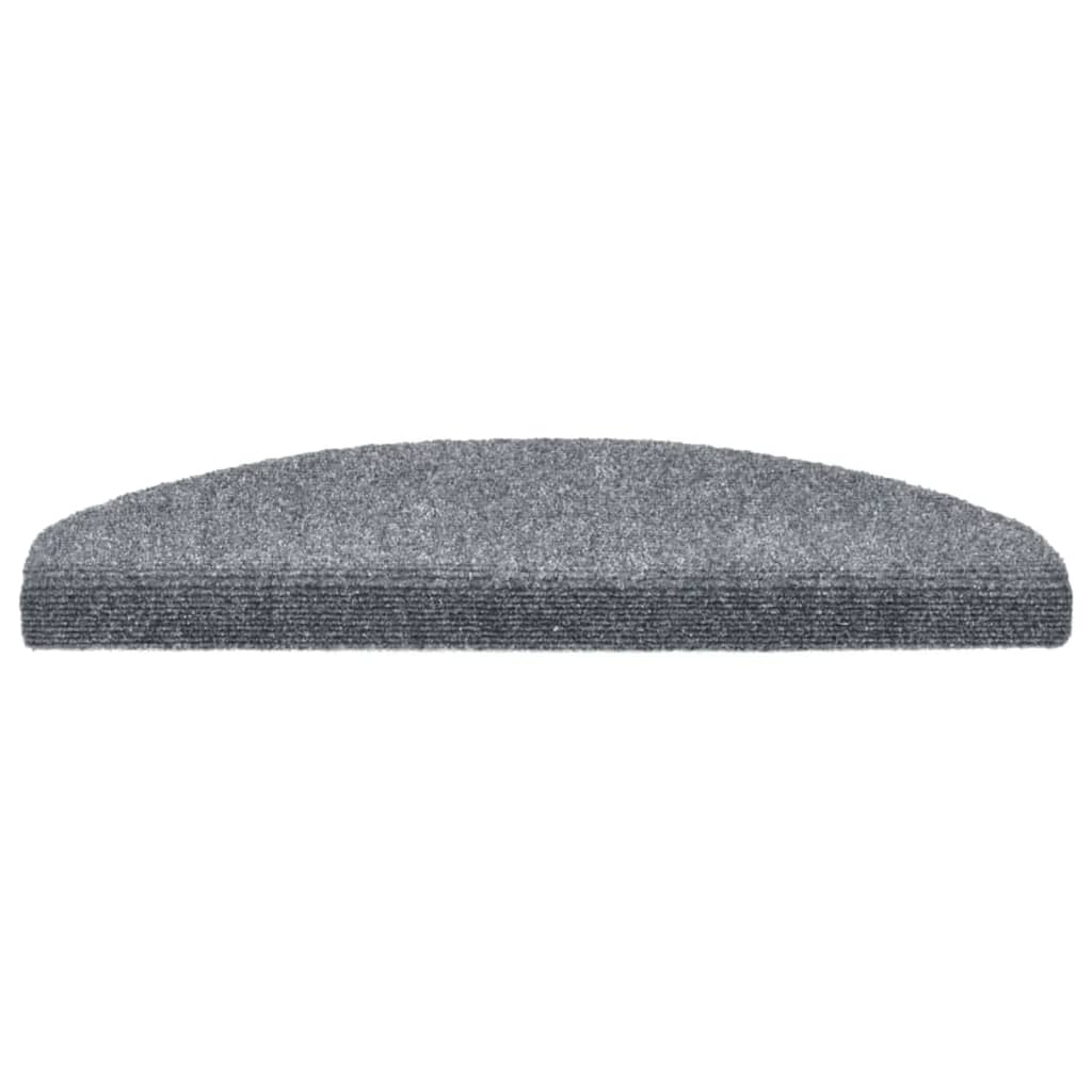 vidaXL Covorașe pentru scări autoadezive, 15 buc., 65x21x4 cm, gri deschis, semirotunde, mari vidaXL Covorașe pentru scări autoadezive, 15 buc., 65x21x4 cm, gri deschis, semirotunde, mari