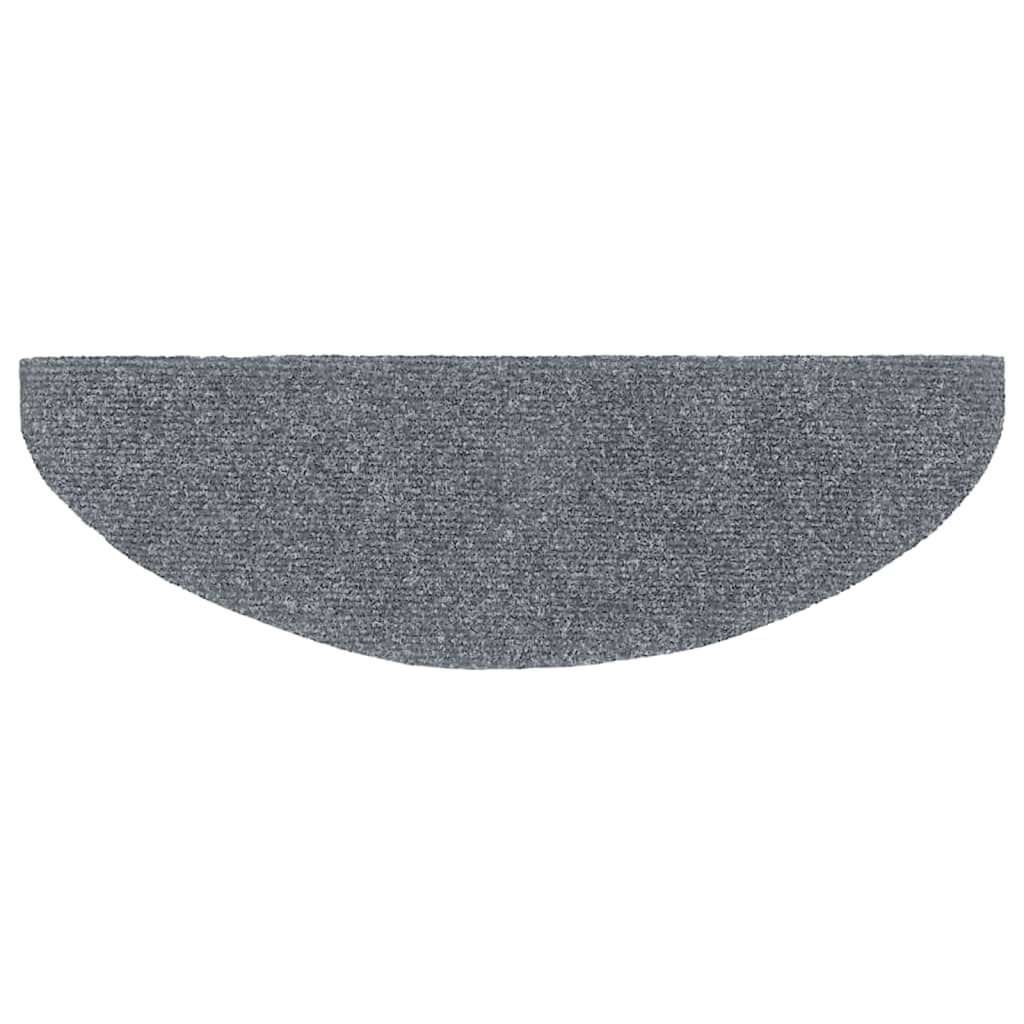 vidaXL Covorașe pentru scări autoadezive, 15 buc., 65x21x4 cm, gri deschis, semirotunde, mari vidaXL Covorașe pentru scări autoadezive, 15 buc., 65x21x4 cm, gri deschis, semirotunde, mari