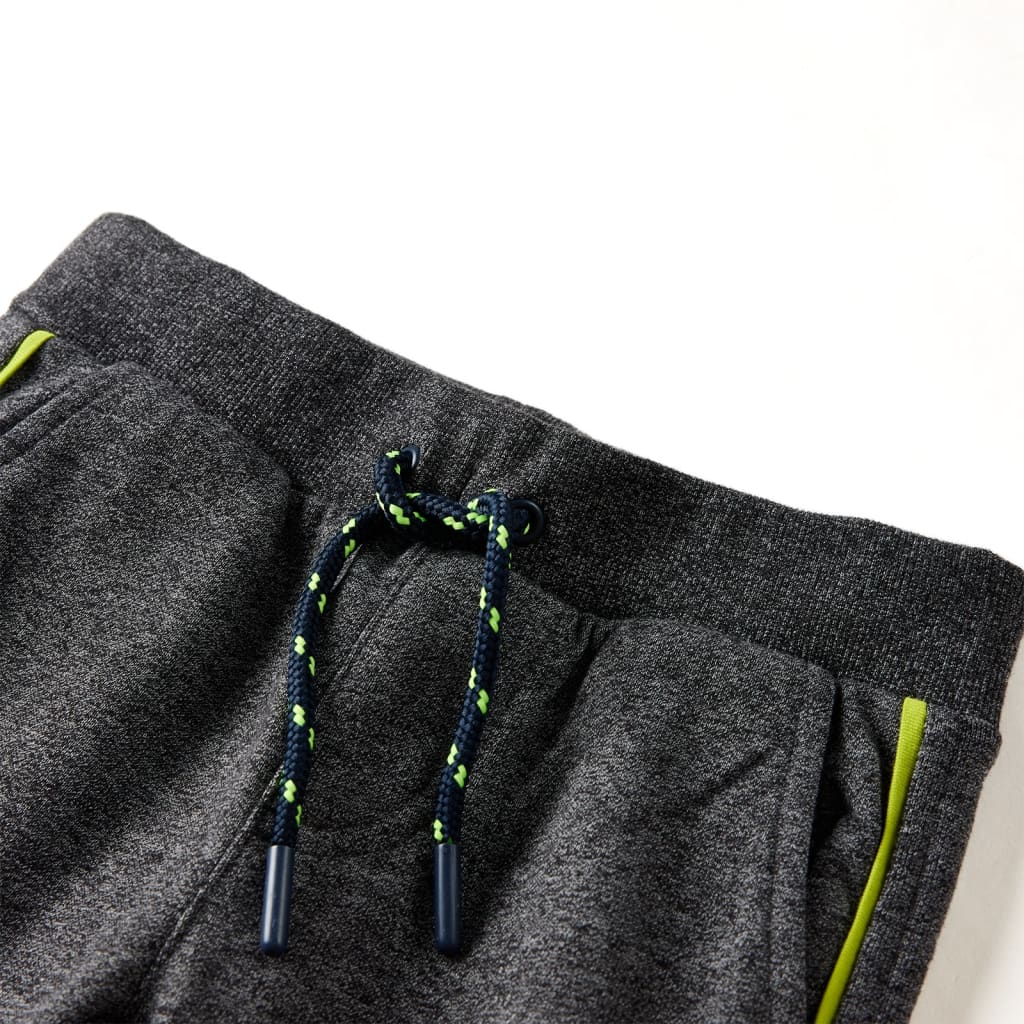Pantaloni de trening pentru copii, gri melanj, 104 Pantaloni de trening pentru copii, gri melanj, 104