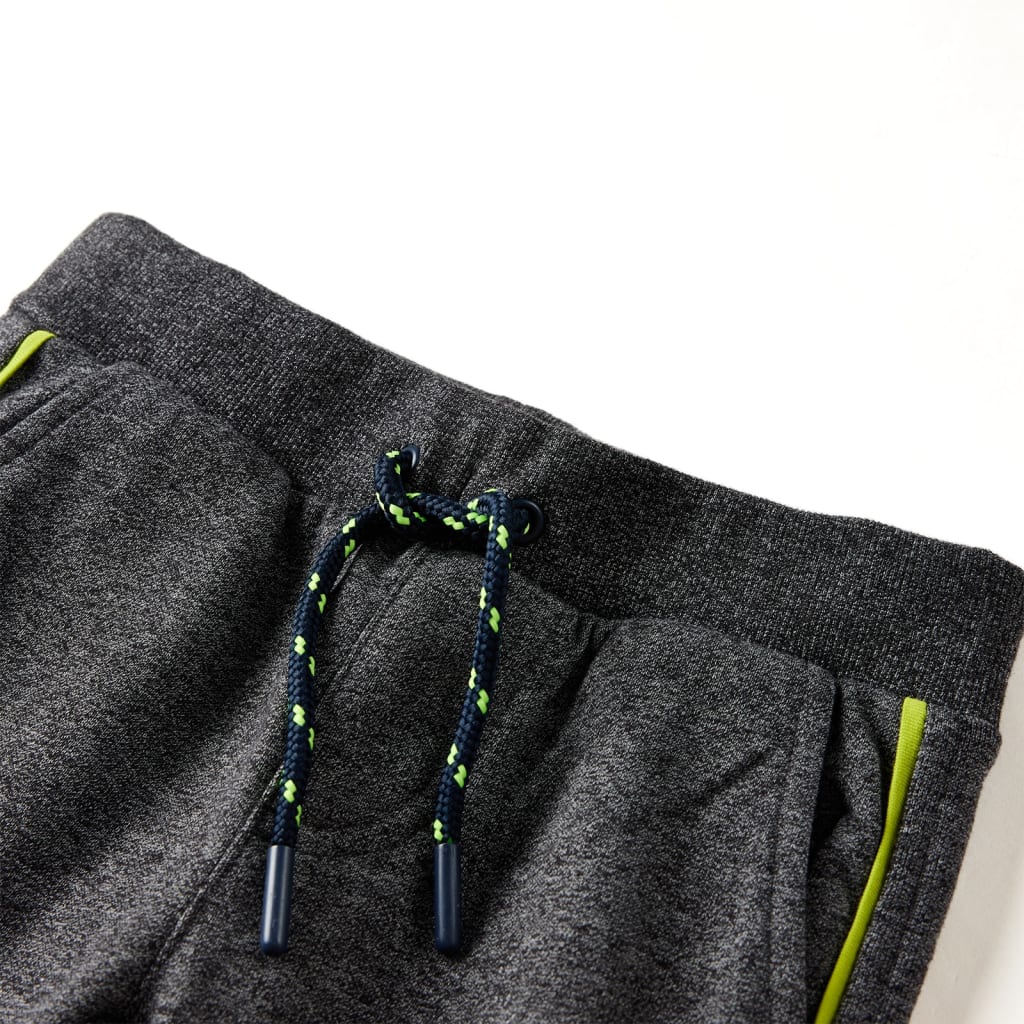Pantaloni de trening pentru copii, gri melanj, 128 Pantaloni de trening pentru copii, gri melanj, 128