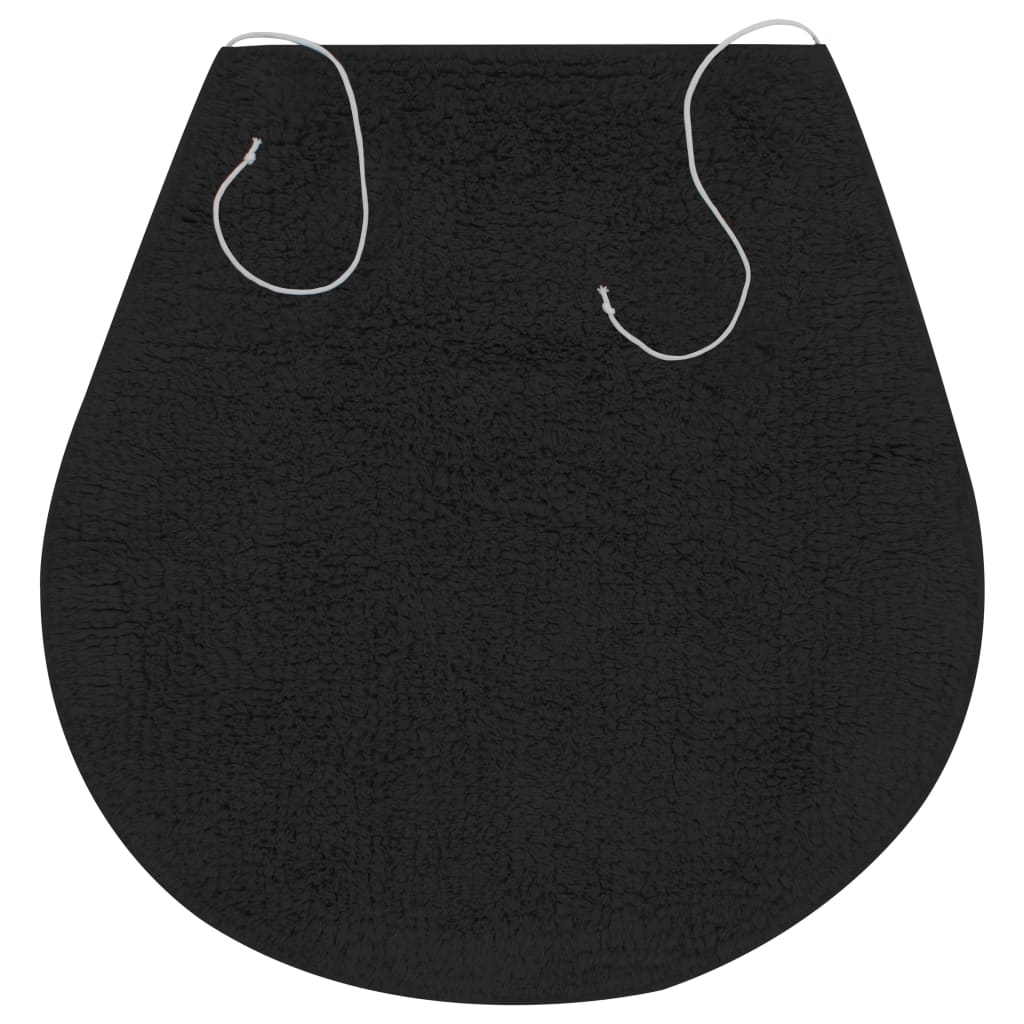 vidaXL Set covorașe baie, 3 buc., antracit, material textil vidaXL Set covorașe baie, 3 buc., antracit, material textil