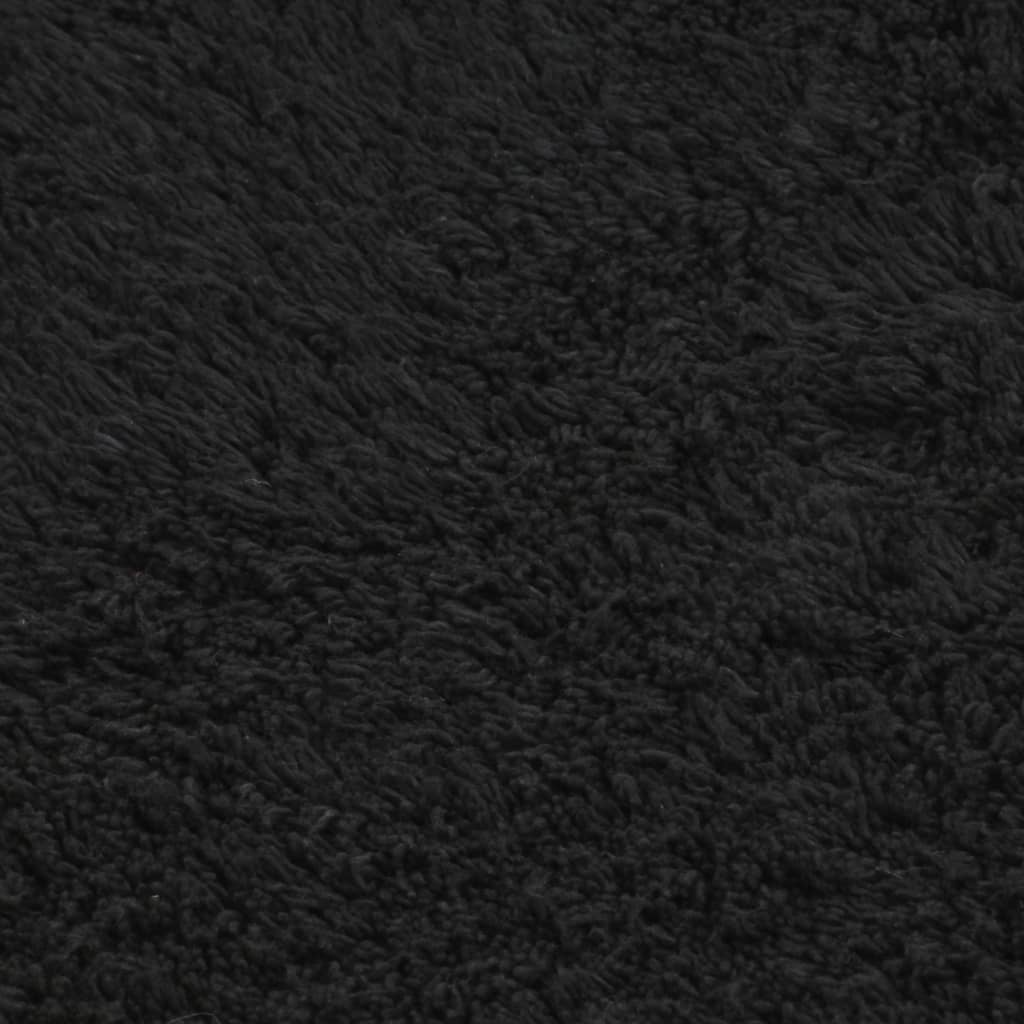 vidaXL Set covorașe baie, 3 buc., antracit, material textil vidaXL Set covorașe baie, 3 buc., antracit, material textil