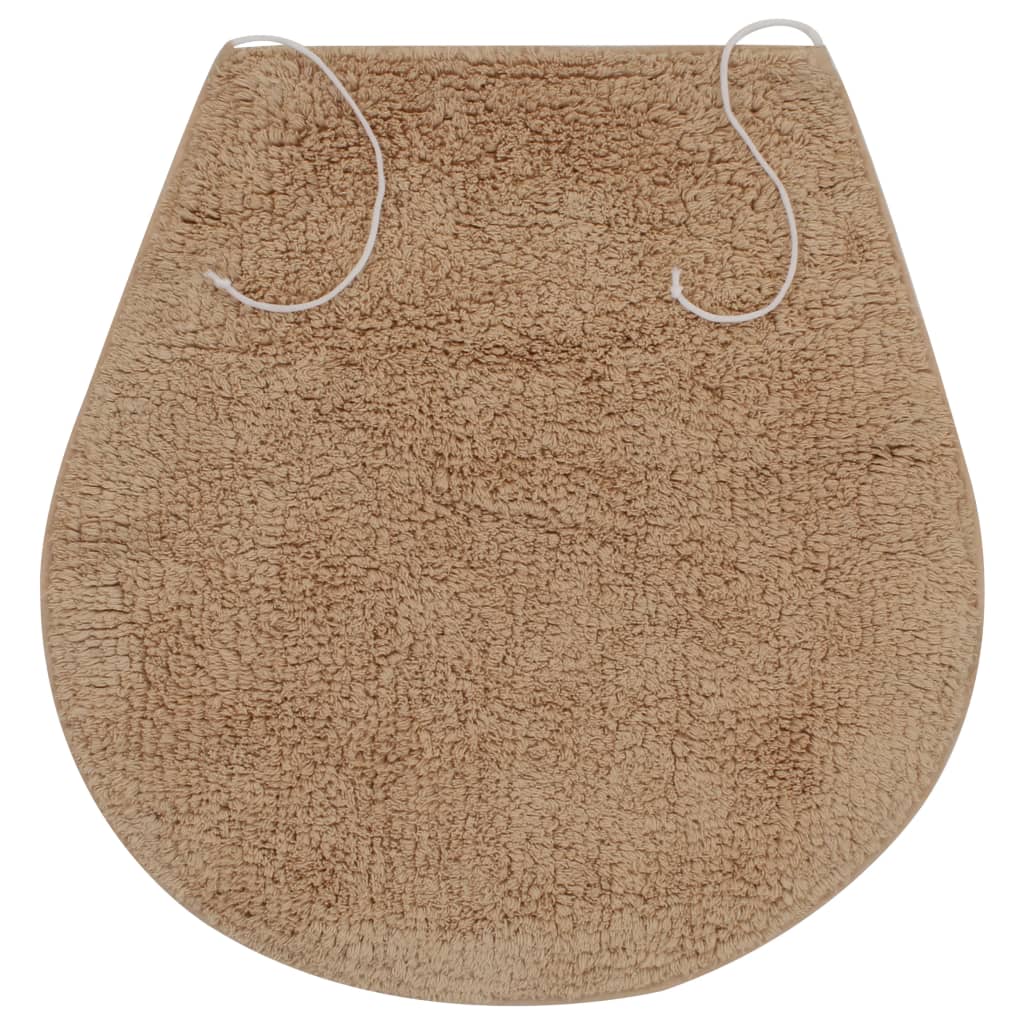 vidaXL Set covorașe baie, 3 piese, bej, textil vidaXL Set covorașe baie, 3 piese, bej, textil
