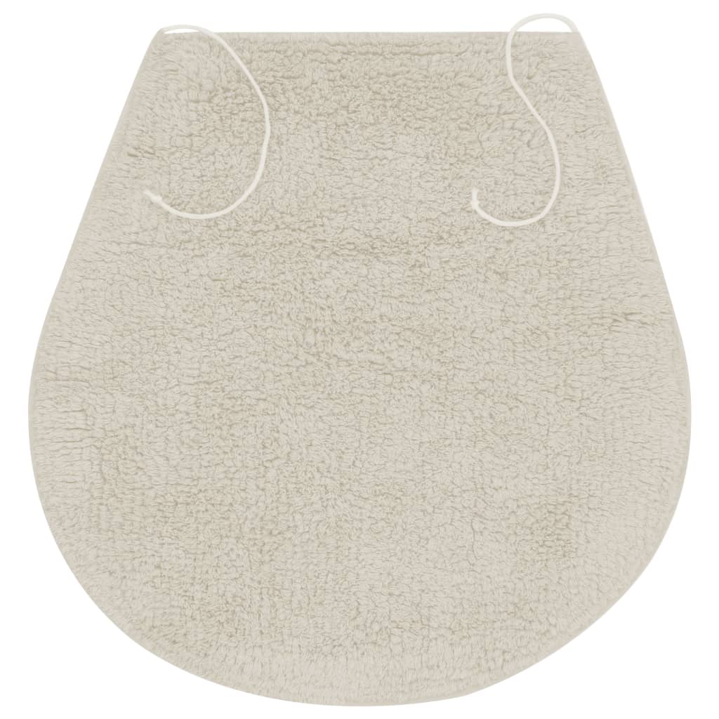 vidaXL Set covorașe baie, 3 piese, alb, textil vidaXL Set covorașe baie, 3 piese, alb, textil