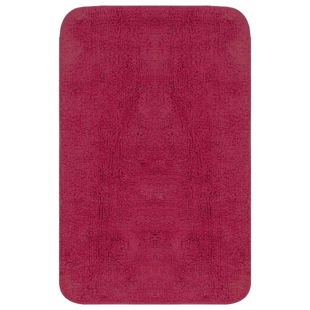 vidaXL Set covorașe baie, 3 piese, fucsia, textil vidaXL Set covorașe baie, 3 piese, fucsia, textil