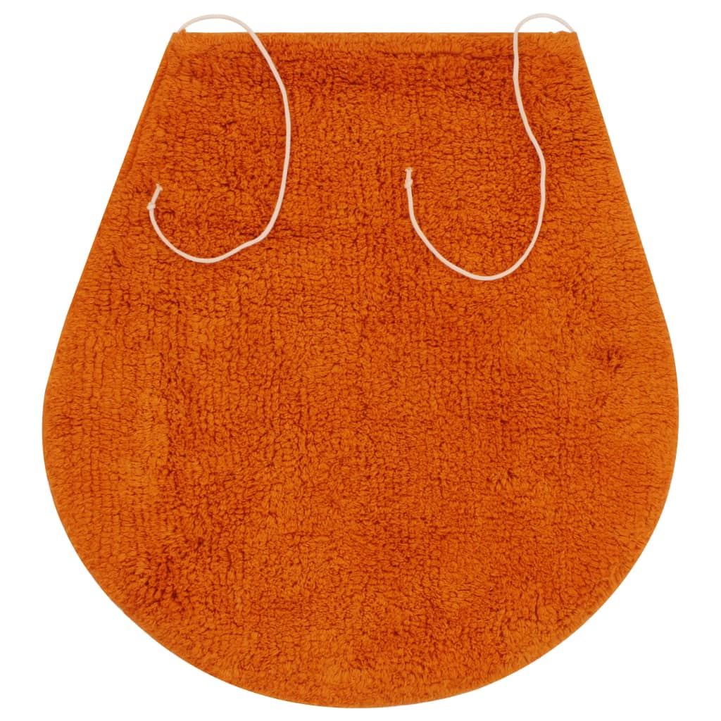 vidaXL Set covorașe de baie, 3 piese, portocaliu, textil vidaXL Set covorașe de baie, 3 piese, portocaliu, textil