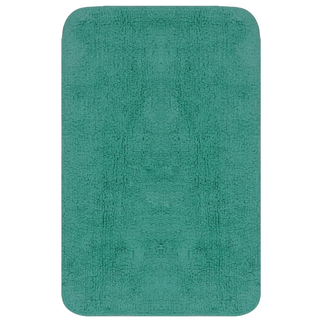 vidaXL Set covorașe baie, 3 piese, turcoaz, textil vidaXL Set covorașe baie, 3 piese, turcoaz, textil