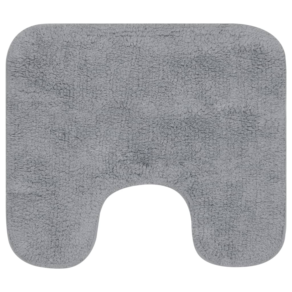 vidaXL Set covorașe baie, 2 buc., gri, textil vidaXL Set covorașe baie, 2 buc., gri, textil
