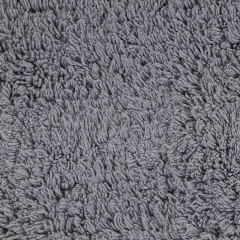 vidaXL Set covorașe baie, 2 buc., gri, textil vidaXL Set covorașe baie, 2 buc., gri, textil