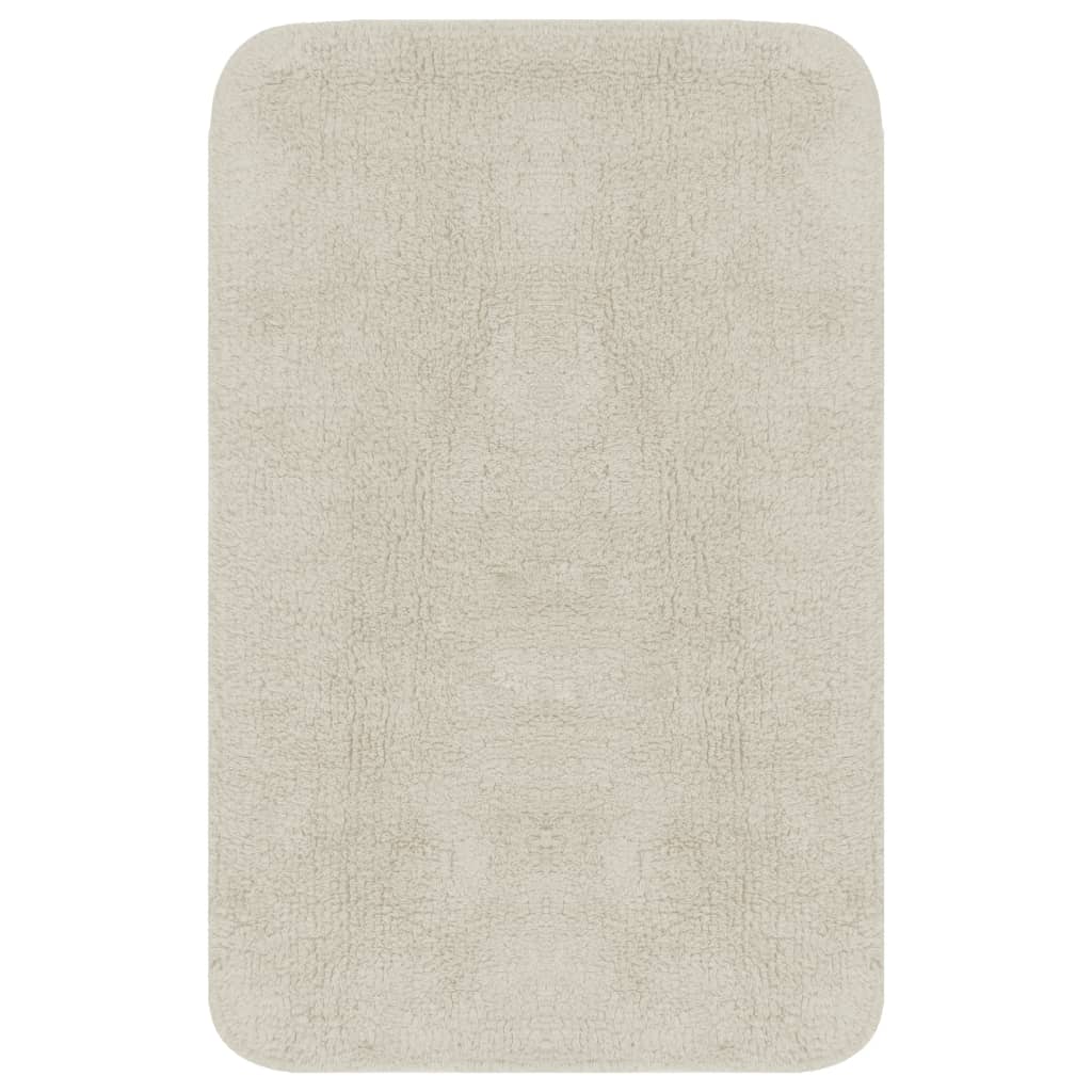 vidaXL Set covorașe baie, 2 piese, alb, textil vidaXL Set covorașe baie, 2 piese, alb, textil