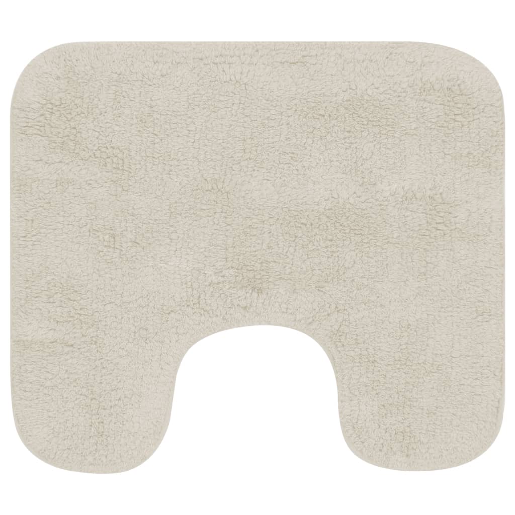 vidaXL Set covorașe baie, 2 piese, alb, textil vidaXL Set covorașe baie, 2 piese, alb, textil