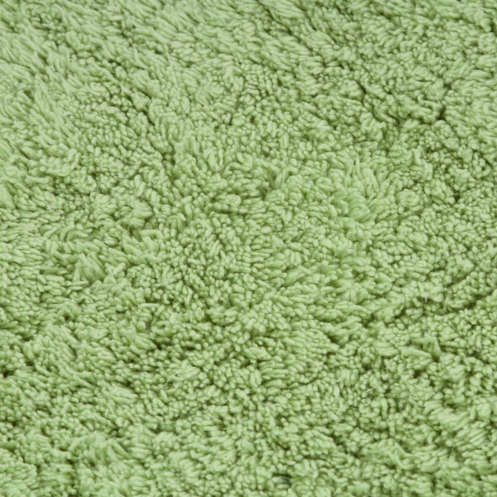 vidaXL Set covorașe baie, 2 buc., verde, material textil vidaXL Set covorașe baie, 2 buc., verde, material textil