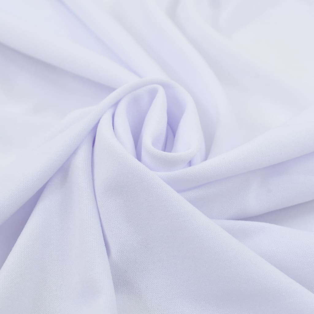 vidaXL Huse elastice de masă lungi, 2 buc., alb, 120 x 60,5 x 74 cm vidaXL Huse elastice de masă lungi, 2 buc., alb, 120 x 60,5 x 74 cm