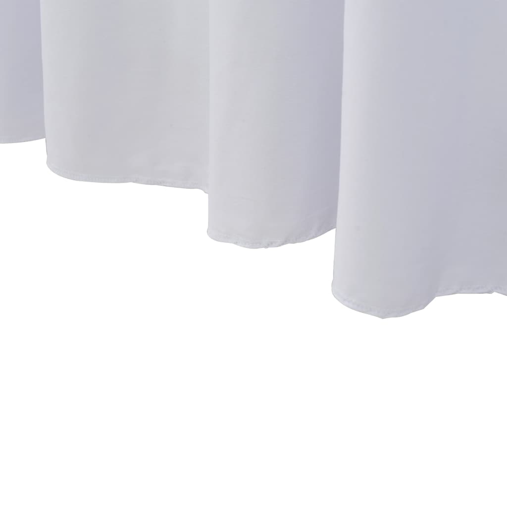 vidaXL Huse elastice de masă lungi, 2 buc., alb, 120 x 60,5 x 74 cm vidaXL Huse elastice de masă lungi, 2 buc., alb, 120 x 60,5 x 74 cm