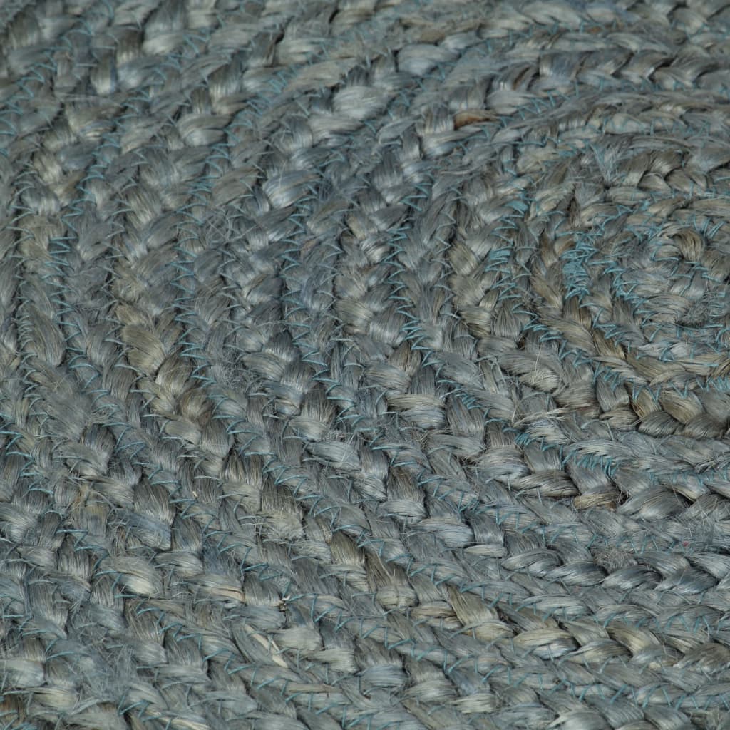 vidaXL Covor manual, verde măsliniu, 90 cm, iută, rotund