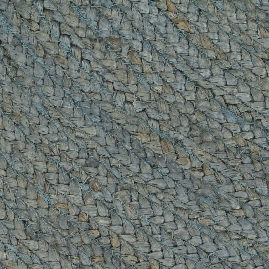 vidaXL Covor manual, verde măsliniu, 90 cm, iută, rotund
