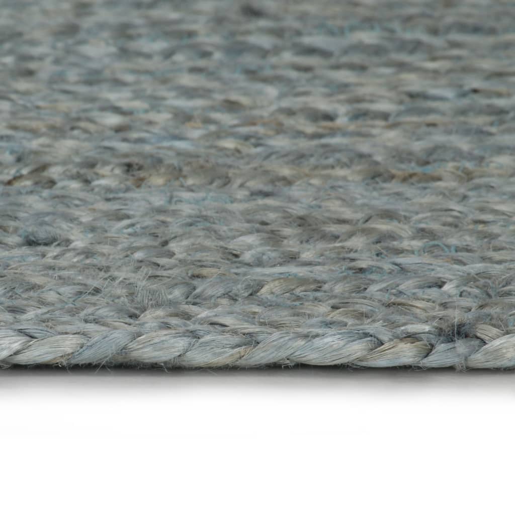 vidaXL Covor manual, verde măsliniu, 120 cm, iută, rotund