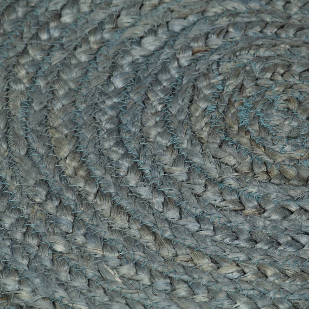 vidaXL Covor manual, verde măsliniu, 120 cm, iută, rotund