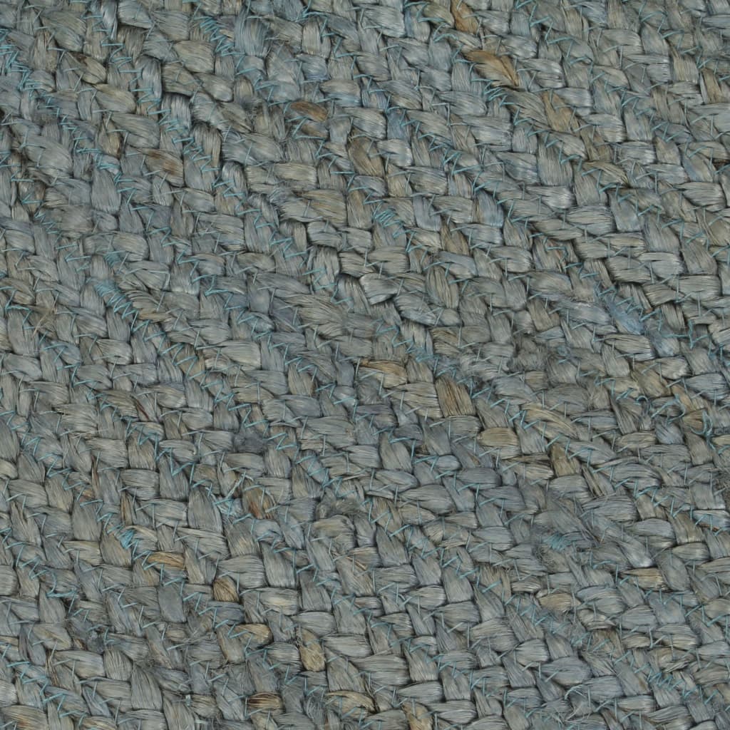 vidaXL Covor manual, verde măsliniu, 120 cm, iută, rotund