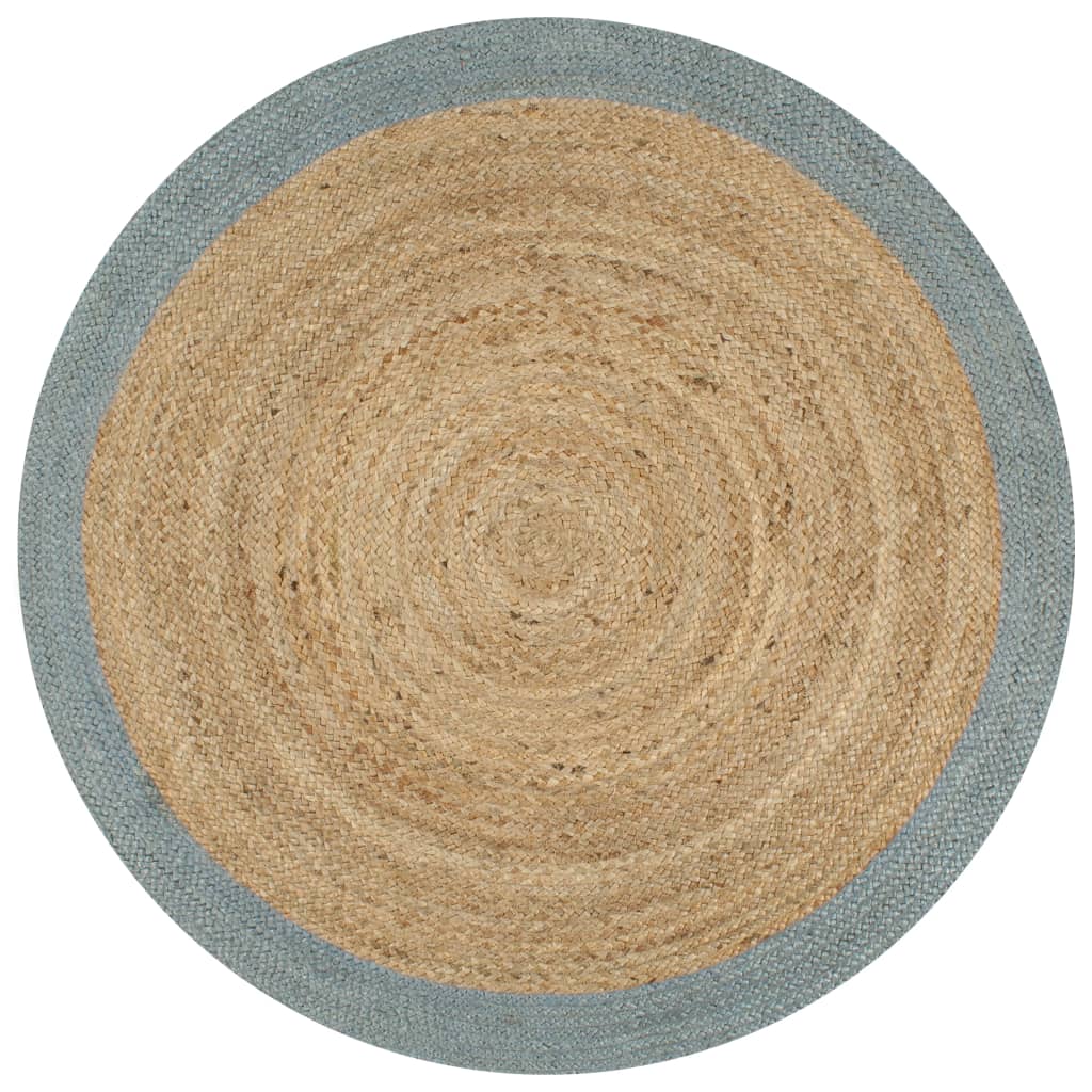 vidaXL Covor manual cu margine măslinie, 150 cm, iută vidaXL Covor manual cu margine măslinie, 150 cm, iută