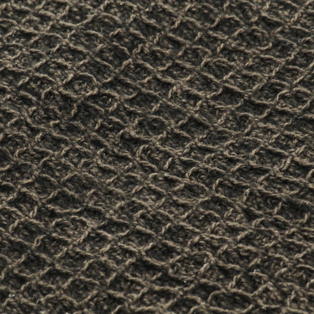 vidaXL Pătură decorativă, antracit/maro, 160 x 210 cm, bumbac vidaXL Pătură decorativă, antracit/maro, 160 x 210 cm, bumbac
