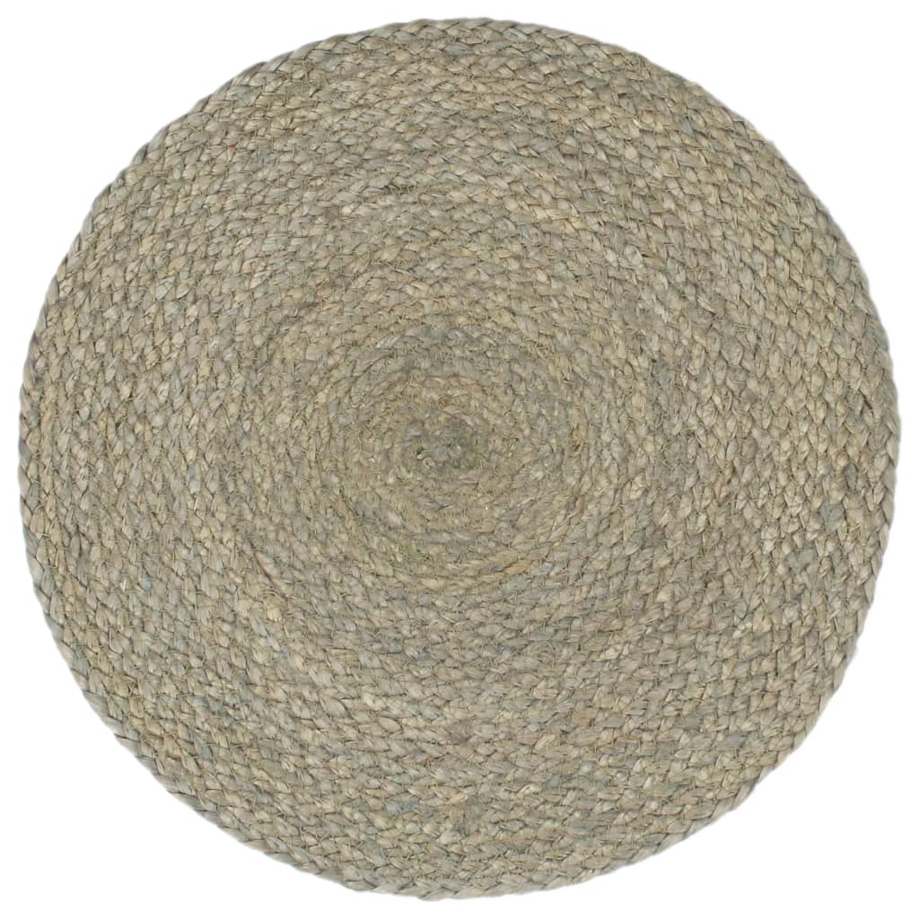 vidaXL Naproane, 6 buc., gri, 38 cm, rotund, iută vidaXL Naproane, 6 buc., gri, 38 cm, rotund, iută