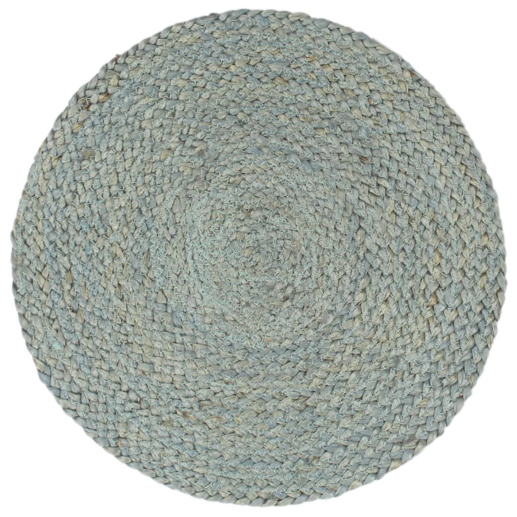 vidaXL Naproane, 4 buc., verde olive, 38 cm, iută, simplu, rotund vidaXL Naproane, 4 buc., verde olive, 38 cm, iută, simplu, rotund