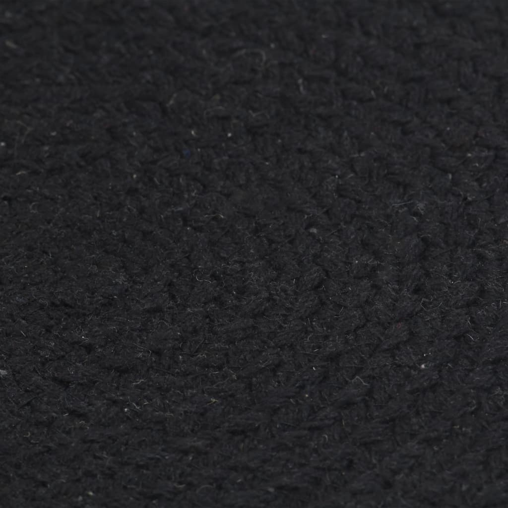 vidaXL Naproane, 4 buc., negru, 38 cm, bumbac, rotund vidaXL Naproane, 4 buc., negru, 38 cm, bumbac, rotund