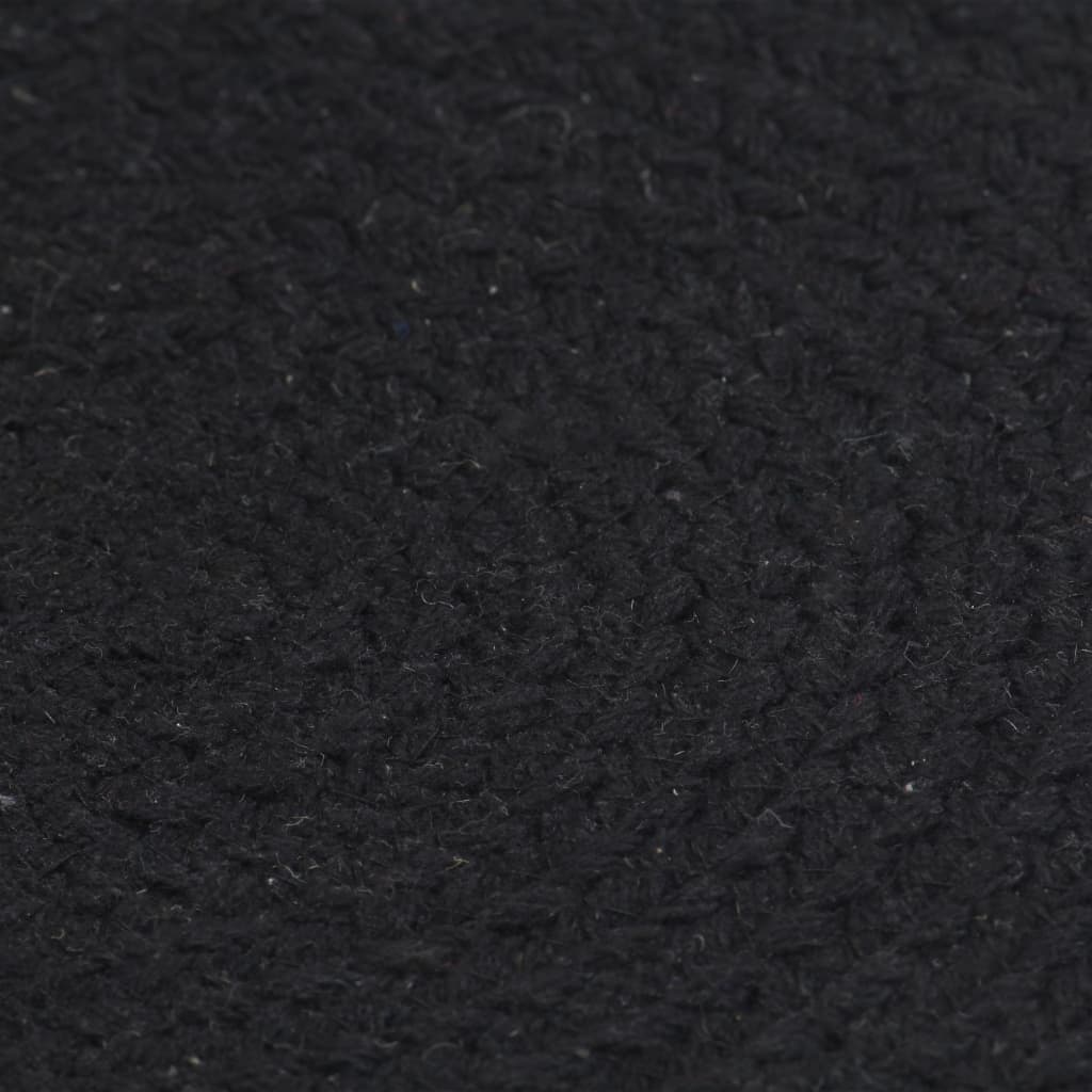 vidaXL Naproane, 6 buc., negru, 38 cm, bumbac, rotund vidaXL Naproane, 6 buc., negru, 38 cm, bumbac, rotund