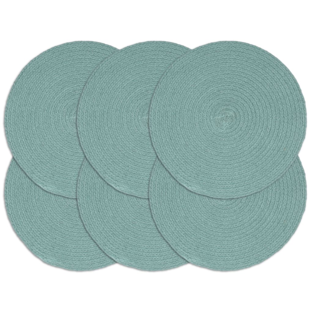 vidaXL Naproane, 6 buc., verde, 38 cm, iută, rotund vidaXL Naproane, 6 buc., verde, 38 cm, iută, rotund