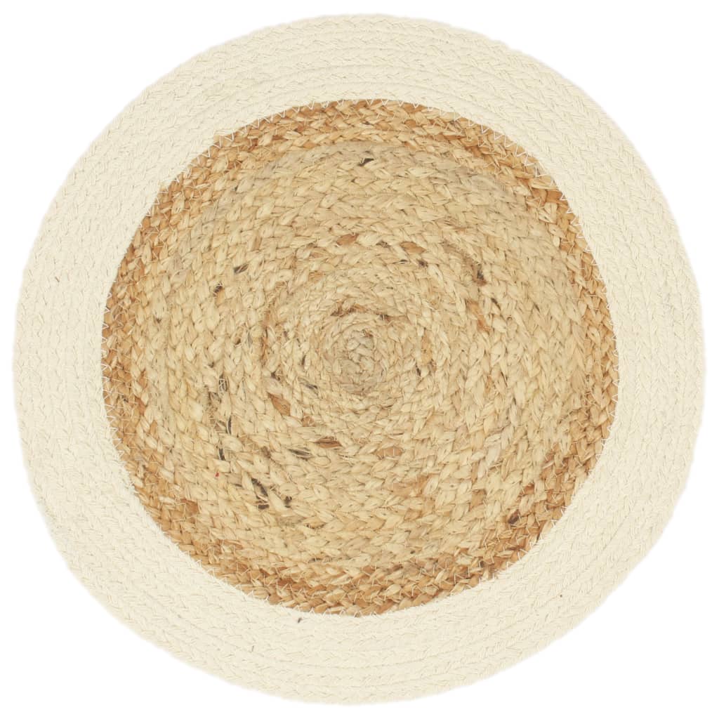 vidaXL Naproane, 4 buc., natural, 38 cm, iută și bumbac, rotund vidaXL Naproane, 4 buc., natural, 38 cm, iută și bumbac, rotund