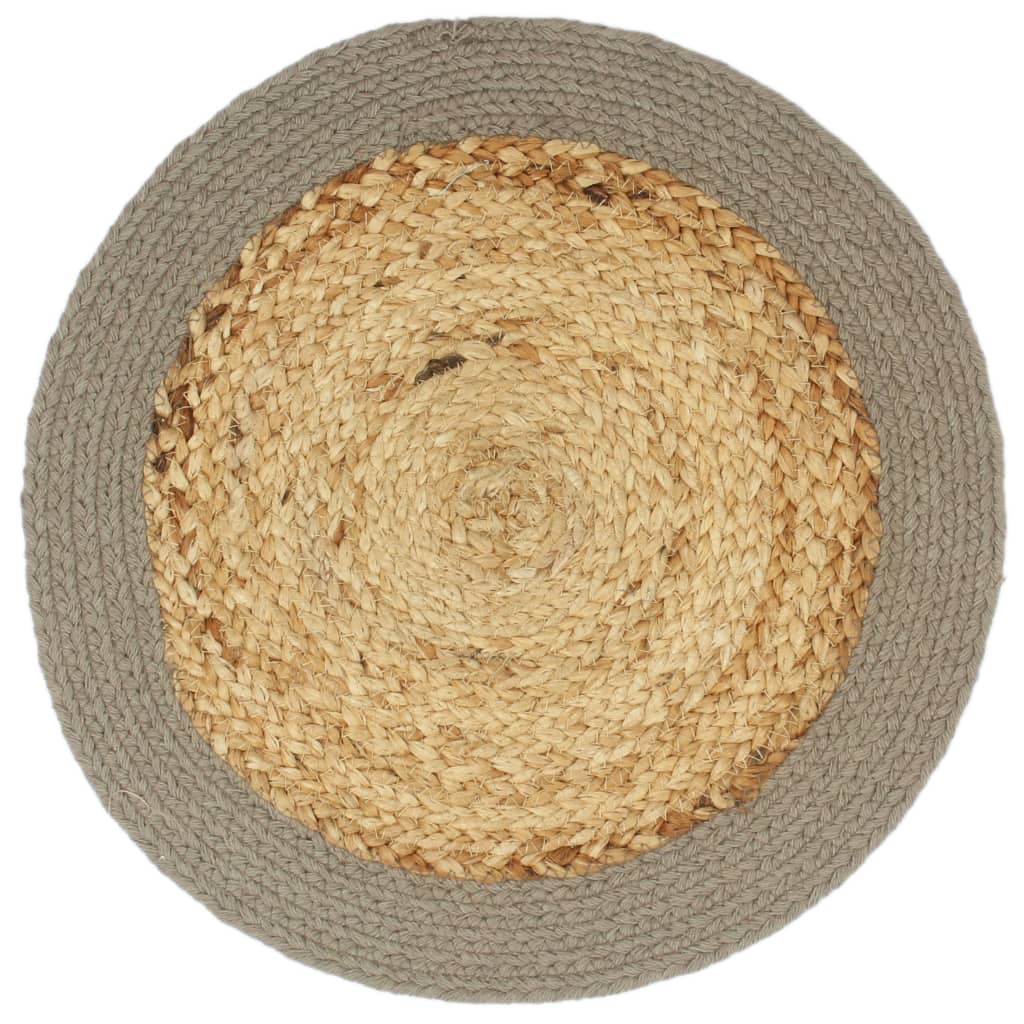 vidaXL Naproane, 6 buc., natural și gri, 38 cm, iută și bumbac vidaXL Naproane, 6 buc., natural și gri, 38 cm, iută și bumbac
