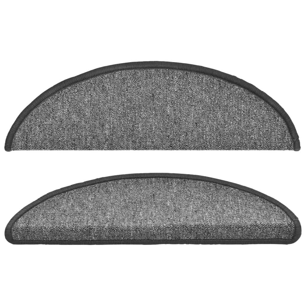 vidaXL Covorașe pentru scări, 15 buc., 56x17x3 cm, gri închis, semirotunde vidaXL Covorașe pentru scări, 15 buc., 56x17x3 cm, gri închis, semirotunde
