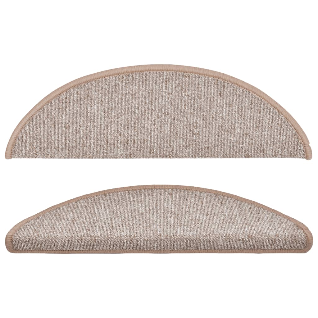 vidaXL Covorașe pentru scări, 15 buc., 56x17x3 cm, maro deschis, semirotunde vidaXL Covorașe pentru scări, 15 buc., 56x17x3 cm, maro deschis, semirotunde