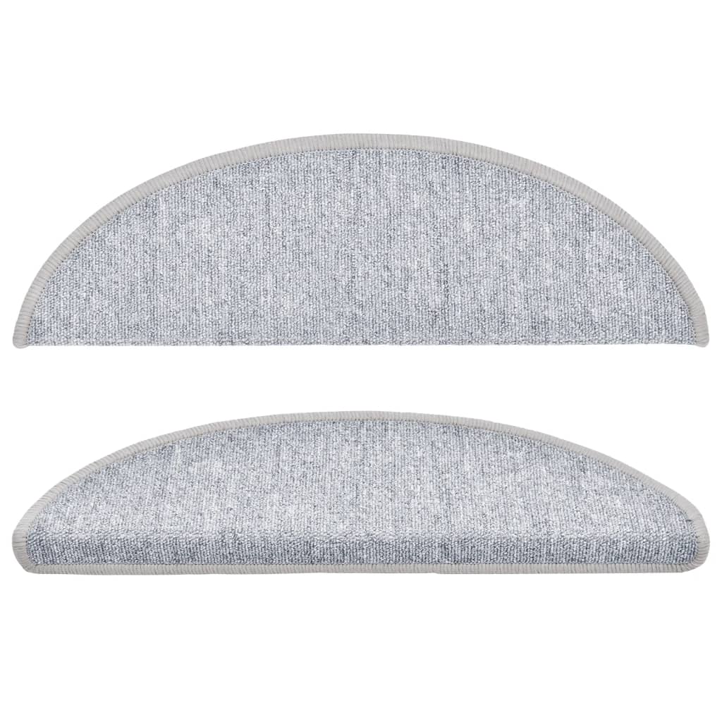 vidaXL Covorașe pentru scări, 15 buc., 56x17x3 cm, gri deschis, semirotunde vidaXL Covorașe pentru scări, 15 buc., 56x17x3 cm, gri deschis, semirotunde