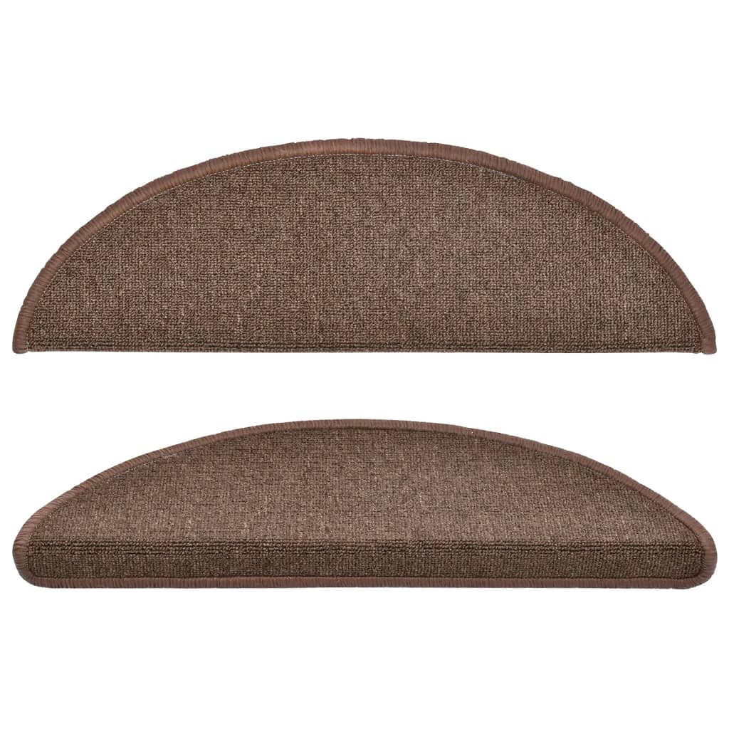 vidaXL Covorașe scări, 15 buc., 56x17x3 cm, maro cafea, semirotunde vidaXL Covorașe scări, 15 buc., 56x17x3 cm, maro cafea, semirotunde