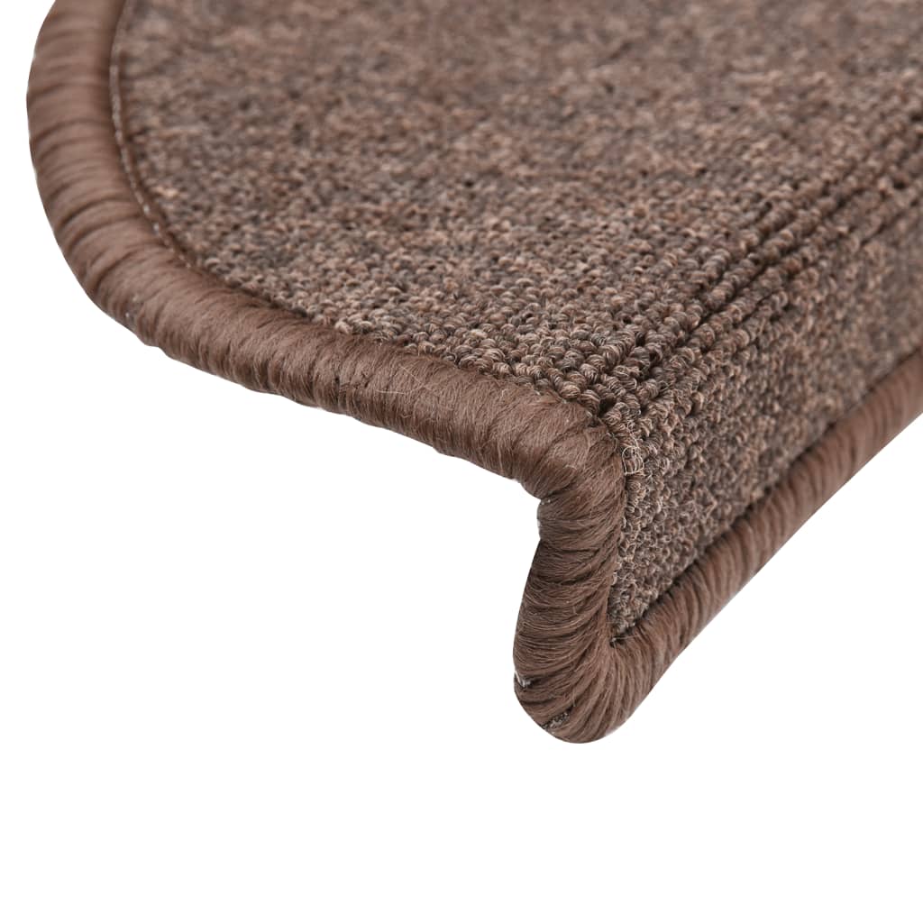 vidaXL Covorașe scări, 15 buc., 56x17x3 cm, maro cafea, semirotunde vidaXL Covorașe scări, 15 buc., 56x17x3 cm, maro cafea, semirotunde