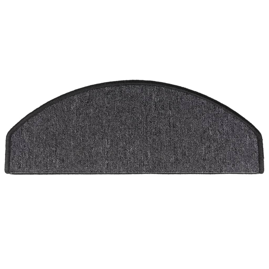 vidaXL Covorașe pentru trepte scară, 15 buc., antracit, 65x24x4 cm