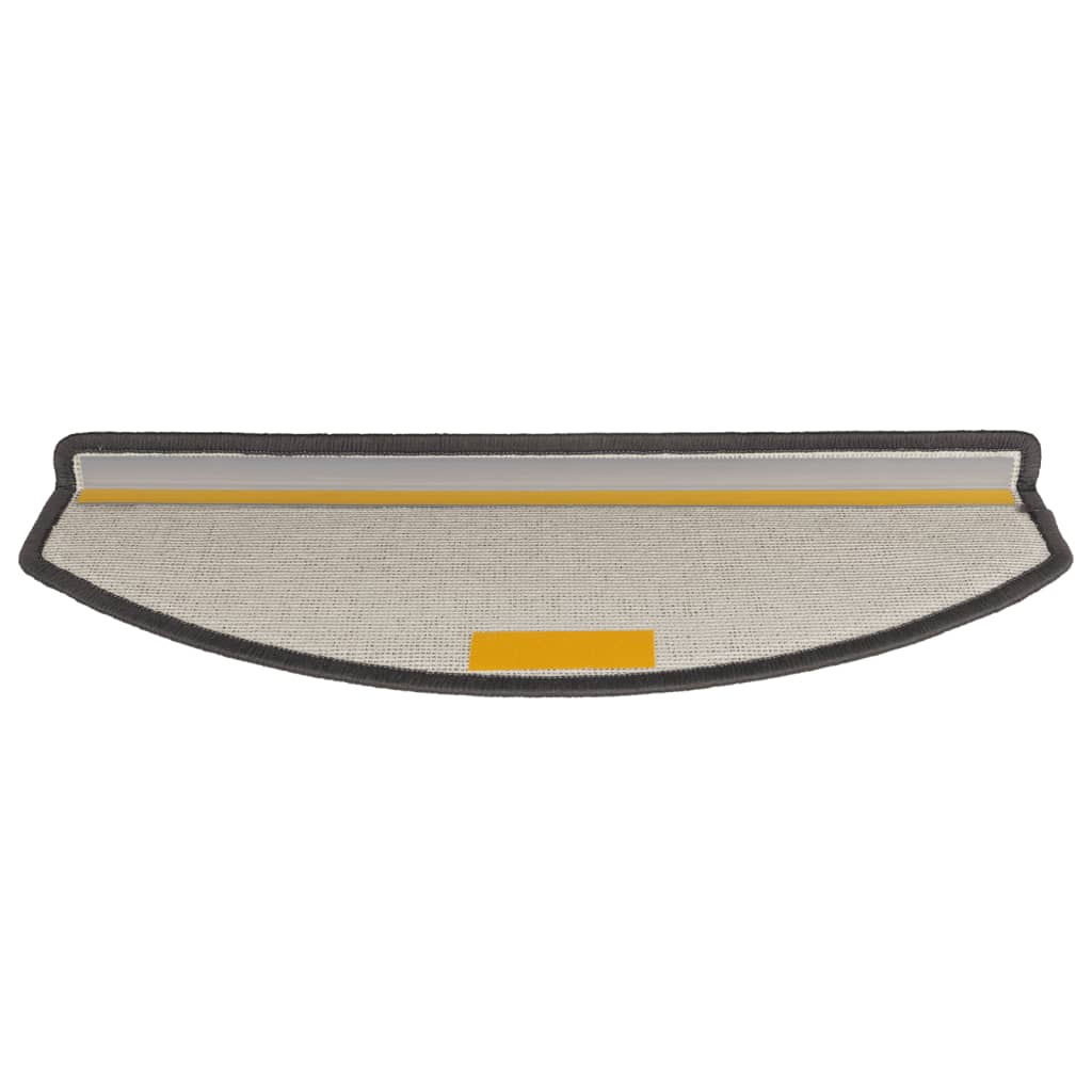 vidaXL Covorașe pentru scări, 15 buc., 65x24x4 cm, gri închis, semirotunde, mari