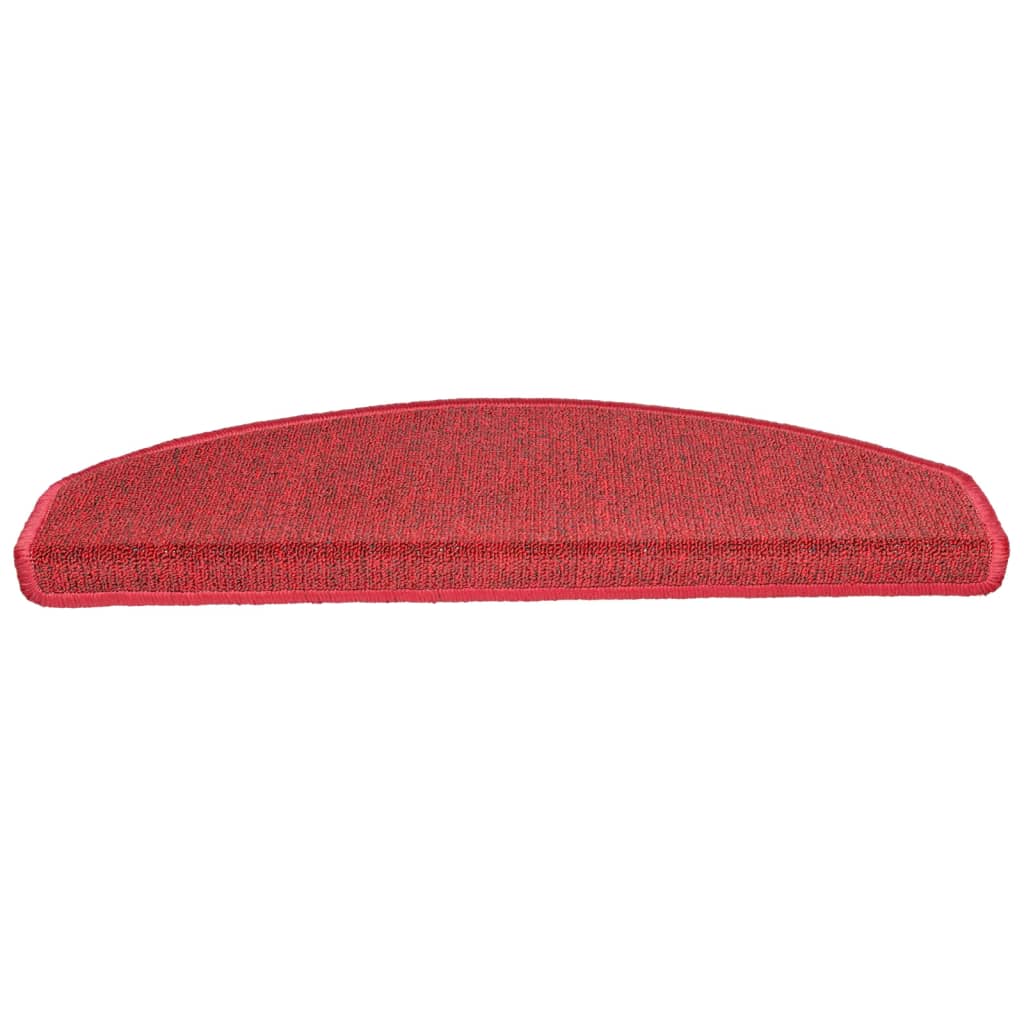 vidaXL Covorașe pentru trepte scară, 15 buc., vișiniu, 65x24x4 cm