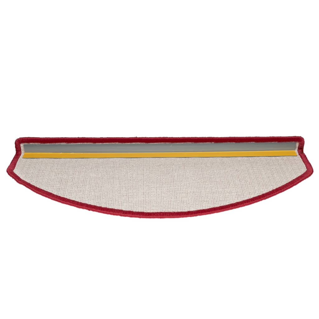 vidaXL Covorașe pentru trepte scară, 15 buc., vișiniu, 65x24x4 cm