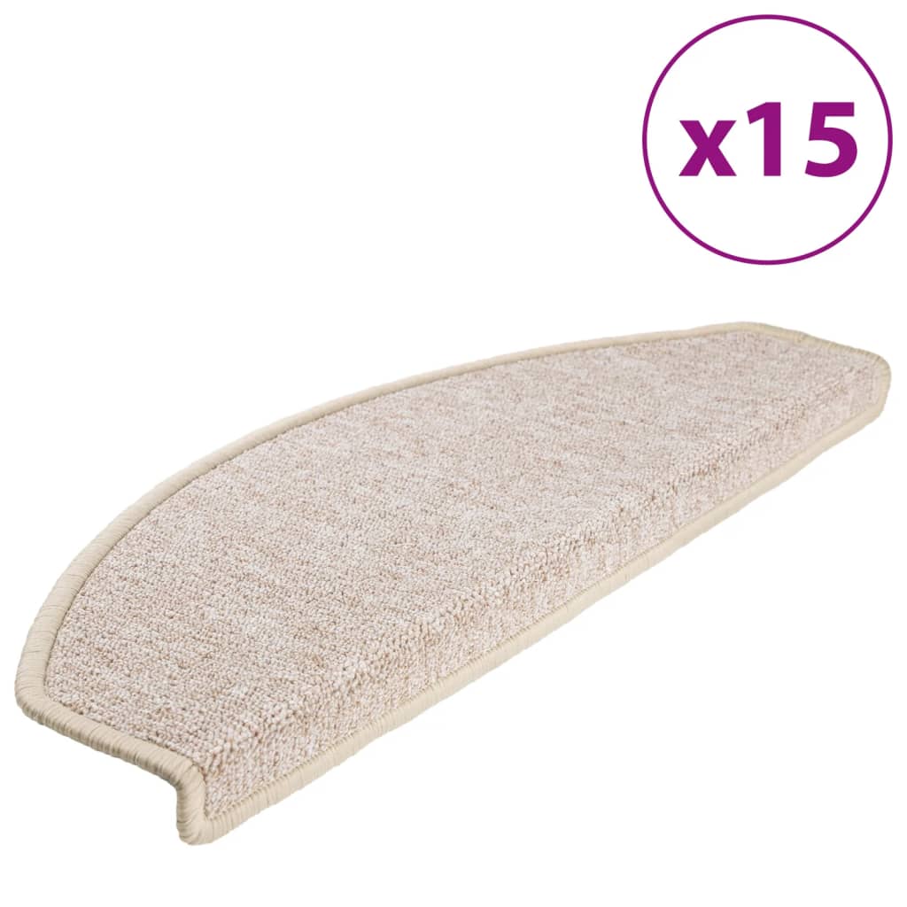 vidaXL Covorașe pentru scări, 15 buc., 65x24x4 cm, semirotunde, maro taupe, mari vidaXL Covorașe pentru scări, 15 buc., 65x24x4 cm, semirotunde, maro taupe, mari