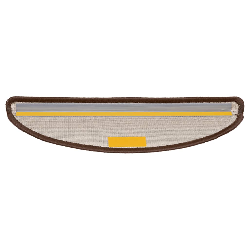 vidaXL Covorașe pentru scări, 15 buc., 56x17x3 cm, maro, semirotunde vidaXL Covorașe pentru scări, 15 buc., 56x17x3 cm, maro, semirotunde