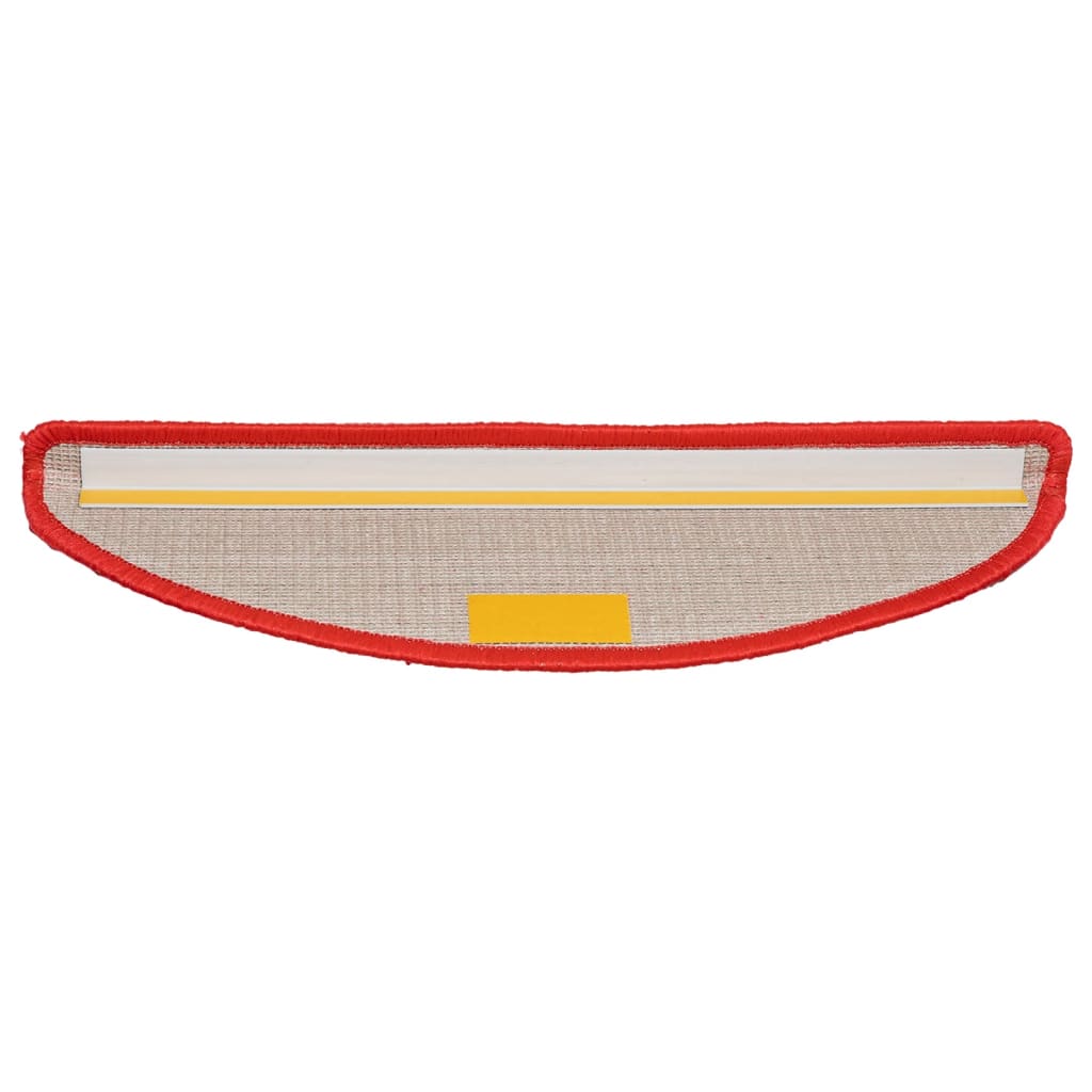 vidaXL Covorașe pentru scări, 15 buc., 56x17x3 cm, semirotunde, roșii vidaXL Covorașe pentru scări, 15 buc., 56x17x3 cm, semirotunde, roșii